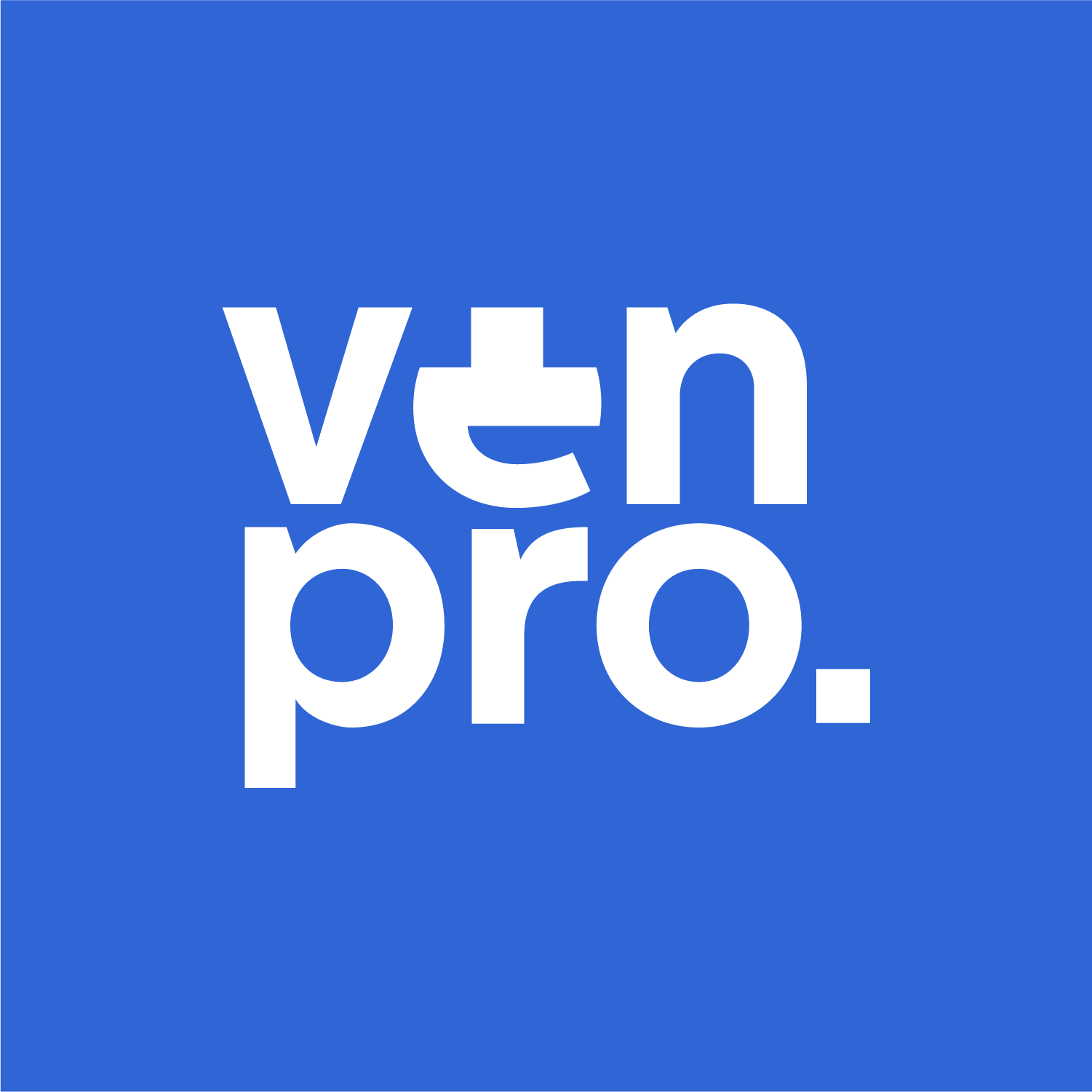 A blue background with the words ven pro on it